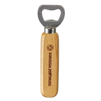 Afbeelding van Borussia Dortmund Unisex BVB flaskeåbner med træhåndtag flesopener, hout, grijs, 10cm EU