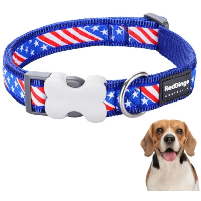 Afbeelding van Hondenhalsband Red Dingo STYLE US FLAG 15 mm x 24 36 cm