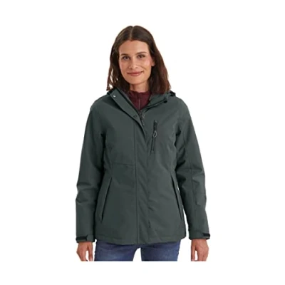 Afbeelding van Killtec Kow 140 Wmn Jckt functionele jas voor dames, winterjas met afritsbare capuchon, 00787 donkerblauwgroen, 40