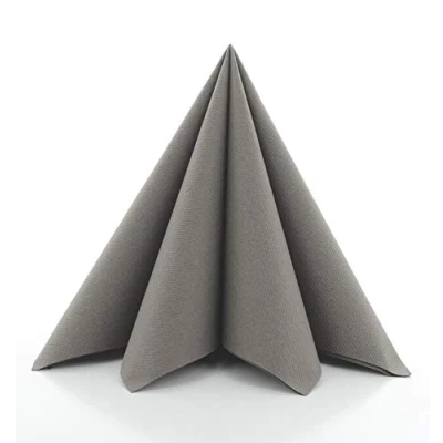 Afbeelding van Sovie HORECA Servet in Beige Grey van Linclass Airlaid, stofachtige wegwerpservetten ideaal voor bruiloft &amp; feesten, 40 x cm, 50 stuks