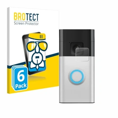 Afbeelding van BROTECT Screenprotector voor Ring Battery Video Doorbell Folie Beschermfolie Beschermglas transparant (6 Stuks)
