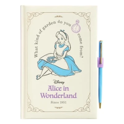 Afbeelding van Grupo Erik A5 Premium notitieboek Alice in Wonderland Wit Gestippeld witte pagina&#039;s Bullet journal Inclusief projector pen