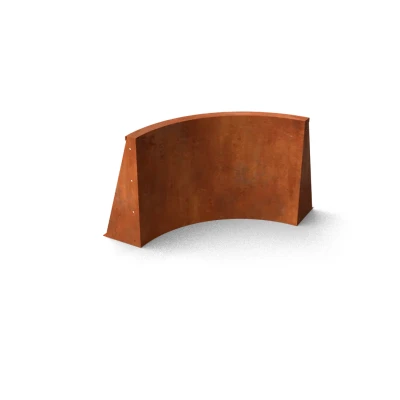 Afbeelding van Geroba Fronta Keerwanden cortenstaal binnenbocht L50 x B50 H20 cm