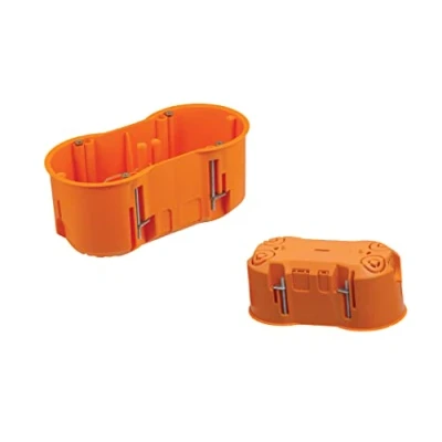Afbeelding van Pawbol 2 voudige hollewanddoos diepte 60 mm freesgat x Ø 68 met 4 voorgemonteerde apparaatschroeven