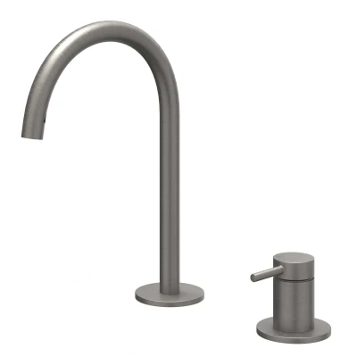 Afbeelding van IVY Bond wastafelkraan 2 gats Geborsteld Metal Black PVD