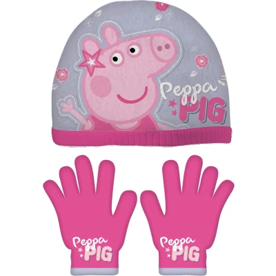 Afbeelding van Nickelodeon Winterset Peppa Pig Meisjes Katoen Roze 2 delig One size