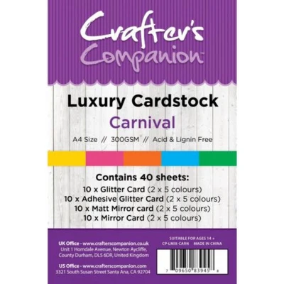 Afbeelding van Crafter&#039;s Companion Luxury Cardstock Carnival A4