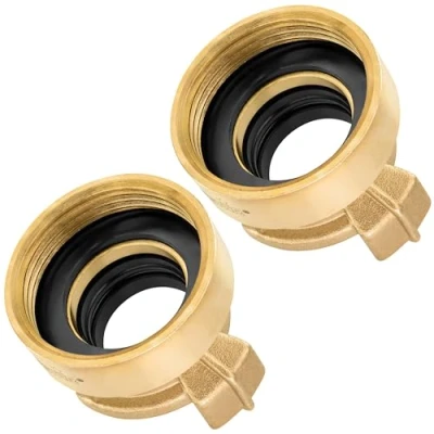 Afbeelding van Poppstar 2x Messing Snelkoppeling 1 1/4 inch Binnendraad (koppeling systeem Geka met 1/4&quot; schroefdraad)