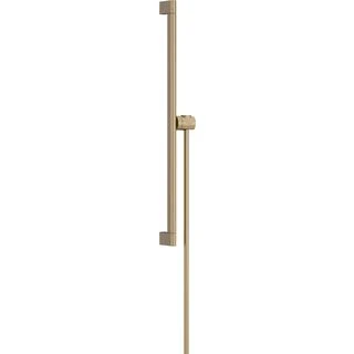 Afbeelding van hansgrohe unica glijstang s puro 65 cm met easy slide schuifstuk en isiflex doucheslang 160 brushed bronze 24402140