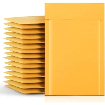 Afbeelding van Switory Kraftpapier, bubbelenveloppen, gevoerde enveloppen voor delicate zendingen, 25 stuks, klein, A4, 21,6 x 28 cm.