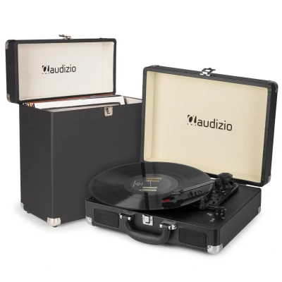 Afbeelding van Audizio RP114BK Platenspeler met platenkoffer boxen