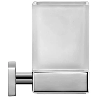 Afbeelding van Duravit karree glashouder met matglas wandmodel chroom 0099511000
