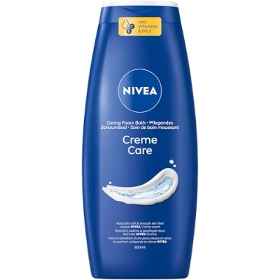 Afbeelding van NIVEA Creme Care Pflegendes Schaumbad, pflegender Badezusatz mit entspannendem Duft, hautschützendes Entspannungsbad für ein verwöhntes Hautgefühl (650 ml)