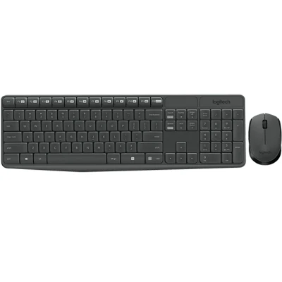 Afbeelding van Logitech MK235 Draadloos Toetsenbord en Muiscombinatie voor Windows, Portugees QWERTY indeling Grijs