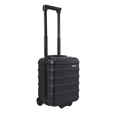 Afbeelding van Cabin Max Anode Handbagagekoffer, 56 x 45 25 cm, lichtgewicht, harde schaal, 4 wielen, combinatieslot geschikt voor Jet 2, BA, Easyjet (56L Zwart, cm), Grote