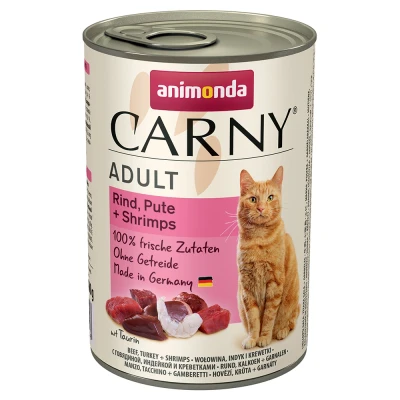 Afbeelding van Animonda Carny Adult Rund, Kalkoen + Garnalen 6 x 400 gram ( Katten natvoer )