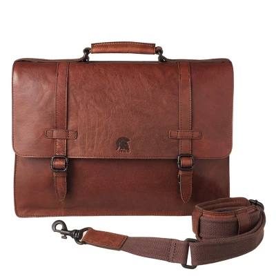 Afbeelding van Pylos59 Laptoptas / Werktas 15.6 inch Leer Toronto Licht Bruin