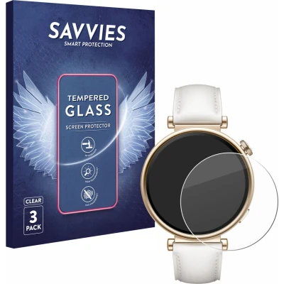 Afbeelding van Savvies Schermbeschermer van gepantserd glas, Smartwatch beschermfolie, Transparant