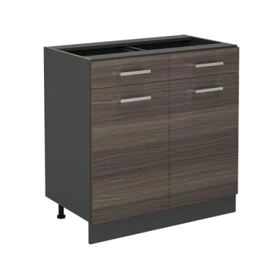 Afbeelding van Vicco Keukenonderkast R Line, Edel grijs/Antraciet, 80 cm zonder werkblad
