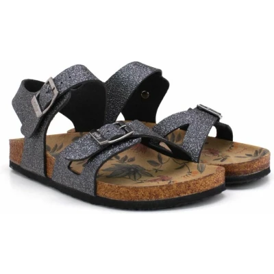 Afbeelding van GOBY Antraciet Sandalen Slippers Hoge kwaliteit Handmade Maat 38