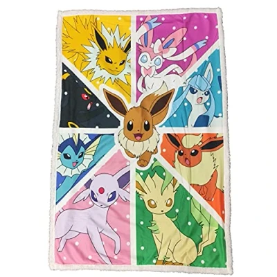 Afbeelding van Pokémon Eevee Evolutions Sherpa Dekentje