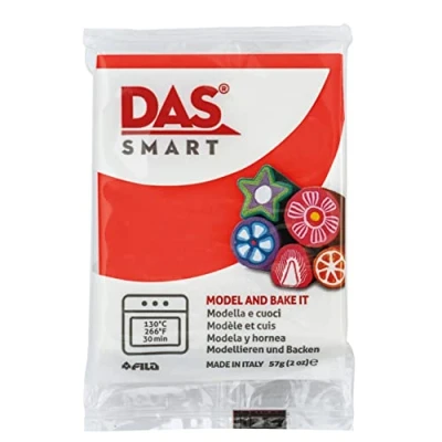 Afbeelding van DAS Smart Oven Bake Modelling 56g Klei, Scarlet Rood, Ideaal voor Kinderen en Hobbyisten