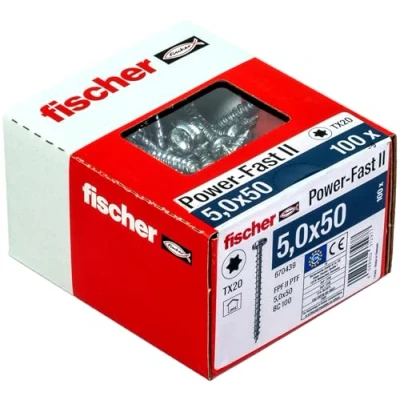 Afbeelding van Fischer Spaanplaatschroef 5.0x50mm Bolkop Verzinkt TX20 (100 Stuks)
