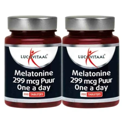 Afbeelding van Gratis Verzending: 2x Lucovitaal Melatonine Puur 0,299mcg 200 tabletten