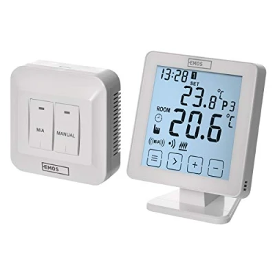 Afbeelding van EMOS P5623 WiFi kamerthermostaat, programmeerbare smart thermostaat voor verwarming, verwarmingssystemen, waterverwarming en koelsystemen, kamertemperatuurregelaar met app besturing iOS/Android, wit