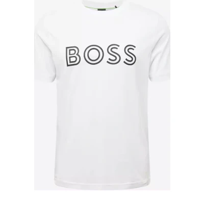 Afbeelding van BOSS TEE Tshirt print, Heren, Maat: Large, White