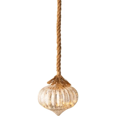 Afbeelding van Micro LED ui BO d20h21 cm zilvr/klassiek warm kerstverlichting Lumineo