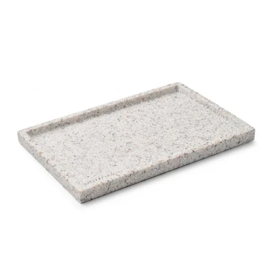 Afbeelding van Zeepschaal Humdakin Terrazzo Square Red Beige (30 x 20 cm)