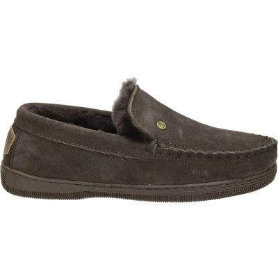 Afbeelding van Pantoffel Warmbat Men Grizzly Suede Choco Schoenmaat 42