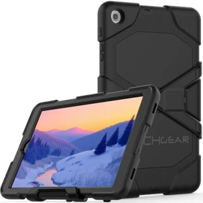 Afbeelding van TECHGEAR G SHOCK Case voor Samsung Galaxy Tab A 10.1&quot; 2019 (SM T510 Series) Hoesje Stoere Robuuste HEAVY DUTY Armor Schokbestendige Survival hoes met Standaard Kids Schools Builders Workman