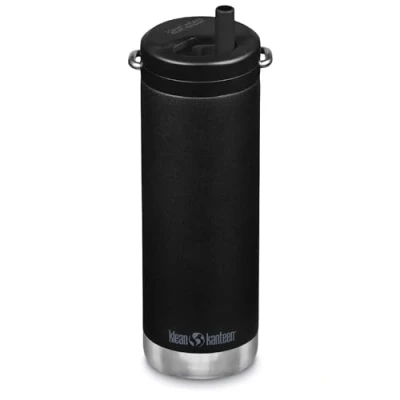 Afbeelding van Klean Kanteen TKWide thermosfles met twistdop 473 ml mat zwart