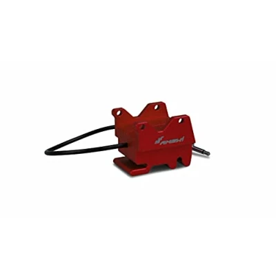 Afbeelding van Amewi 28368 Elektronisch snelwisselsysteem voor graafmachine 1:14, CNC aluminium, Made in Germany, rood