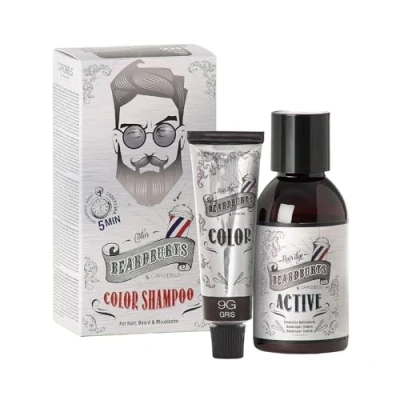 Afbeelding van Beardburys Kleurshampoo 9G voor haar. baard en snor