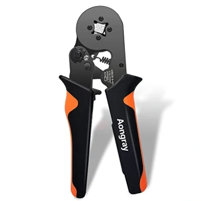 Afbeelding van Metalen kap Crimper Tang, Aongrey Zelfverstelbare Ratchat Wire Crimping Tool [0.25 10mm²/AWG23 7], Tang om de Bootlace Ferrules te krimpen (Ferrule tang)