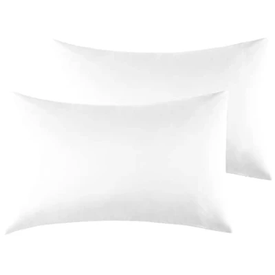 Afbeelding van Kussenslopen Voor Tweepersoonsbed 40x70cm, Set van 2 Microvezel met Envelopsluiting Wit