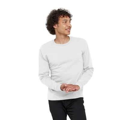 Afbeelding van Hanes Herenshirt met lange mouwen ComfortSoft Longsleeve 4 pack, wit, S
