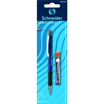 Afbeelding van Schneider Schrijfgerei Graffix, 0,5, HB, donkerblauw, 1 blisterkaart + 12 stuks potlood