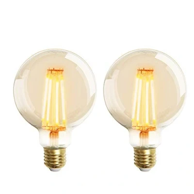 Afbeelding van EXTRASTAR Edison vintage gloeilamp E27, E27 led, G95 6 W 2200 K, nostalgische decoratie, 2 stuks