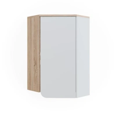 Afbeelding van Vicco Badkamerkast Karen, Sonoma/Wit/Wit, 50 x 75 cm met deur en open vakken