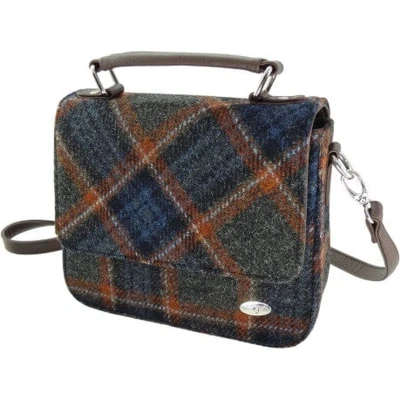 Afbeelding van Schoudertas Thurso Grijs en Roestbruin 23x24x9 Harris Tweed Glen Appin of Scotland