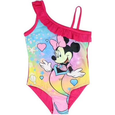 Afbeelding van Disney Minnie Mouse Badpak Donkerroze Zeemeermin Maat 110/116