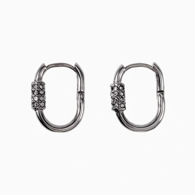 Afbeelding van Kleine U vormige Oorringen Dames 14K Wit Gold Plated RVS Dottilove Oorbellen