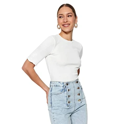 Afbeelding van Trendyol TWOSS23BZ00025 Volwassenen Vrouwen ecru XL