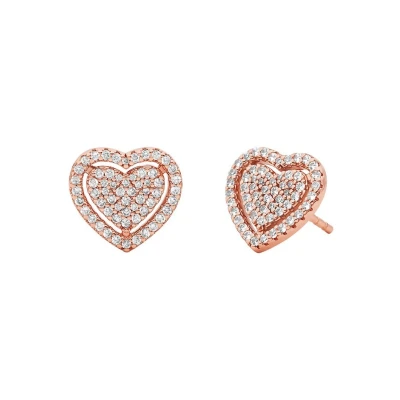 Afbeelding van Michael Kors dames Premium oorknopjes verguld MKC1750CZ791 in de kleur Roségoud