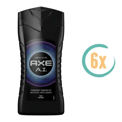 Afbeelding van 6x Axe Douchegel A.I. Fresh 250 ml