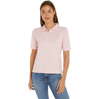 Afbeelding van Tommy Hilfiger S/S polo&#039;s voor dames, Delicate Roze, XL